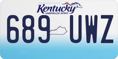 KY license plate 689UWZ
