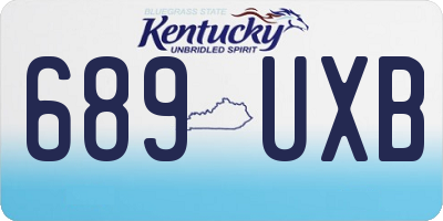 KY license plate 689UXB