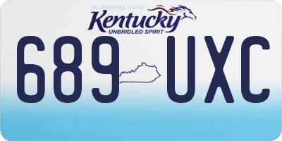 KY license plate 689UXC