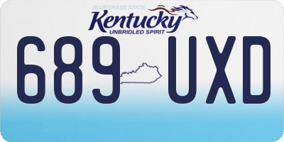 KY license plate 689UXD