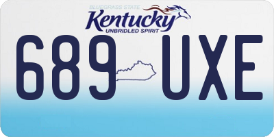 KY license plate 689UXE