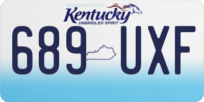 KY license plate 689UXF