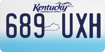 KY license plate 689UXH