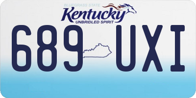 KY license plate 689UXI