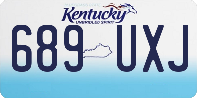 KY license plate 689UXJ