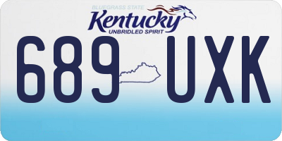 KY license plate 689UXK