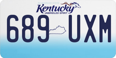 KY license plate 689UXM