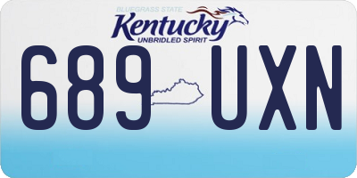 KY license plate 689UXN