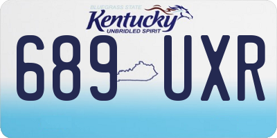 KY license plate 689UXR
