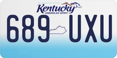 KY license plate 689UXU