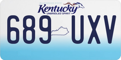 KY license plate 689UXV