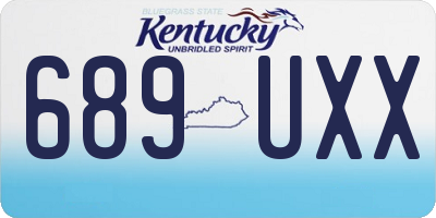 KY license plate 689UXX