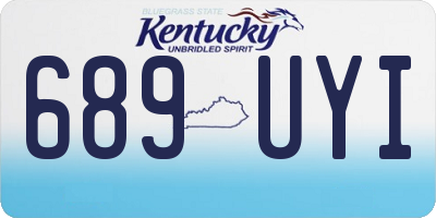 KY license plate 689UYI
