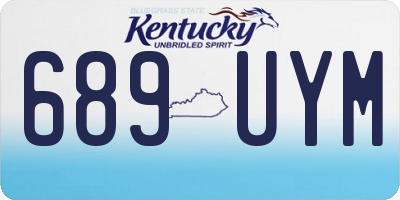 KY license plate 689UYM
