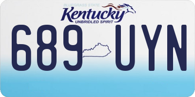 KY license plate 689UYN
