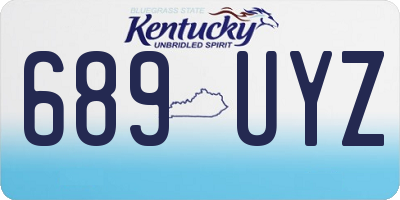 KY license plate 689UYZ