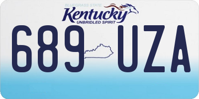 KY license plate 689UZA