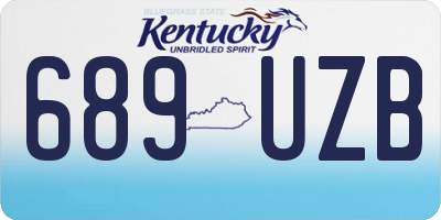 KY license plate 689UZB