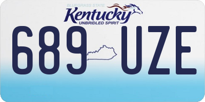 KY license plate 689UZE