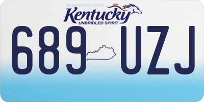 KY license plate 689UZJ
