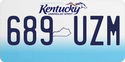 KY license plate 689UZM