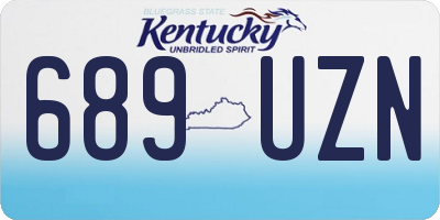 KY license plate 689UZN