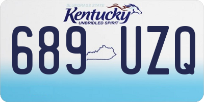 KY license plate 689UZQ