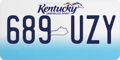 KY license plate 689UZY