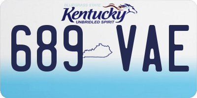 KY license plate 689VAE