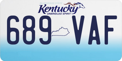 KY license plate 689VAF
