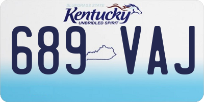 KY license plate 689VAJ