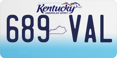 KY license plate 689VAL