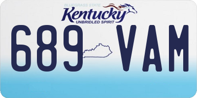 KY license plate 689VAM