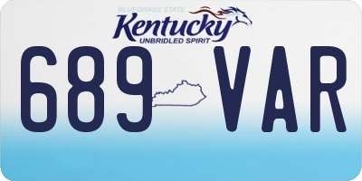 KY license plate 689VAR