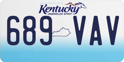 KY license plate 689VAV
