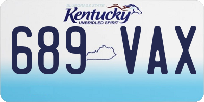 KY license plate 689VAX