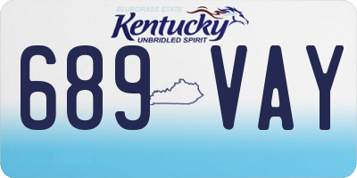 KY license plate 689VAY