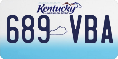 KY license plate 689VBA