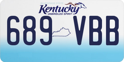 KY license plate 689VBB