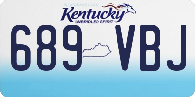 KY license plate 689VBJ