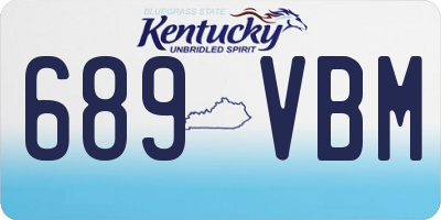 KY license plate 689VBM