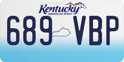 KY license plate 689VBP