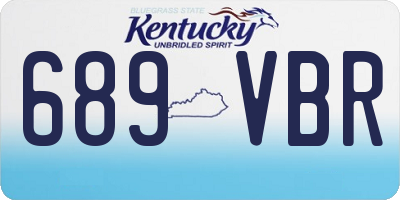 KY license plate 689VBR