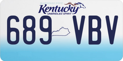 KY license plate 689VBV