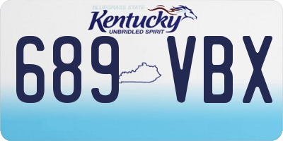 KY license plate 689VBX