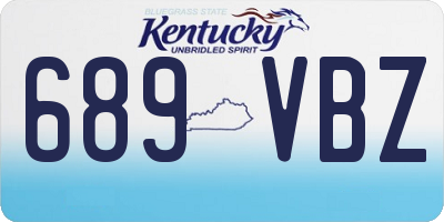 KY license plate 689VBZ
