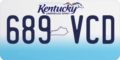 KY license plate 689VCD
