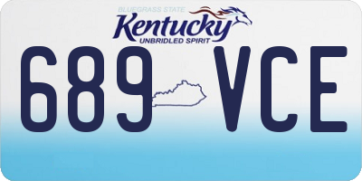 KY license plate 689VCE