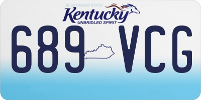 KY license plate 689VCG