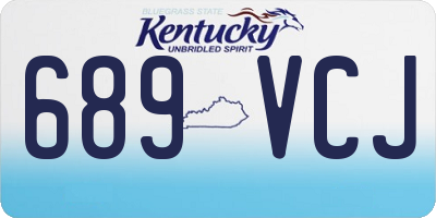 KY license plate 689VCJ